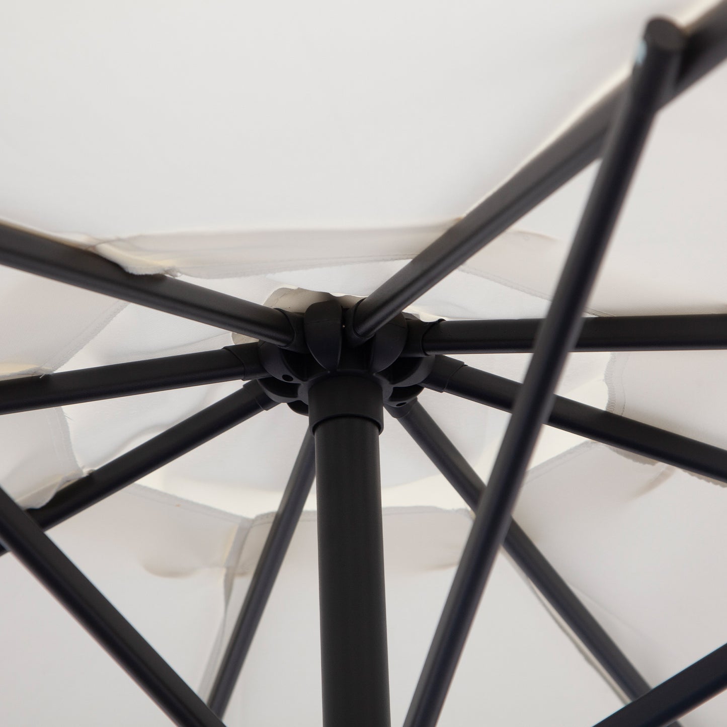 Outsunny Sonnenschirm mit Kurbel Wetterbeständig 3 mx 3 mx 2,5 m Stahl Polyester