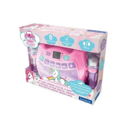 LEXIBOOK - Unicorn Bluetooth Speaker - Light Effects, Microphones and Rechargeable Battery