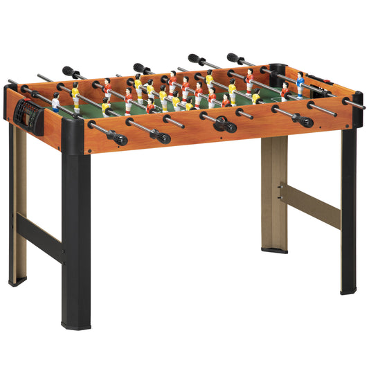 HOMCOM Tischkicker, Tischfußball-Set, 2 Bälle, rutschfeste Griffe, für Kinder und Erwachsene, Punkteanzeige, MDF, Metall, Bunt
