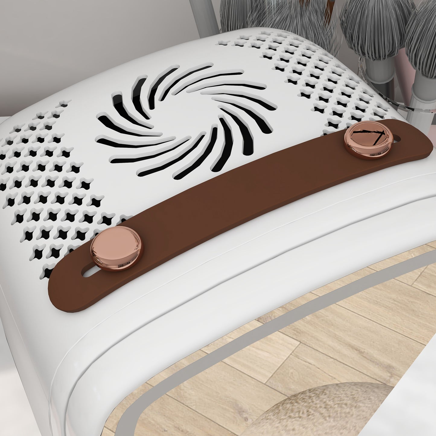 HOMCOM Minikühlschrank für Kosmetikprodukte, Getränke und Snacks, tragbar, mit beleuchtetem Spiegel, leiser Betrieb, 6L, Weiß