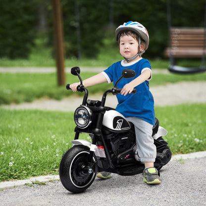 HOMCOM Elektro-Kindermotorrad, LED-Scheinwerfer, abnehmbare Stützräder, bequemer Sitz, Rot/Schwarz