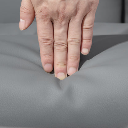 HOMCOM 2-teiliges Sessel-Set Sessel mit Fußhocker Relaxsessel mit Fußhocker, höhenverstellbar, neigbare Rückenlehne, Hellgrau