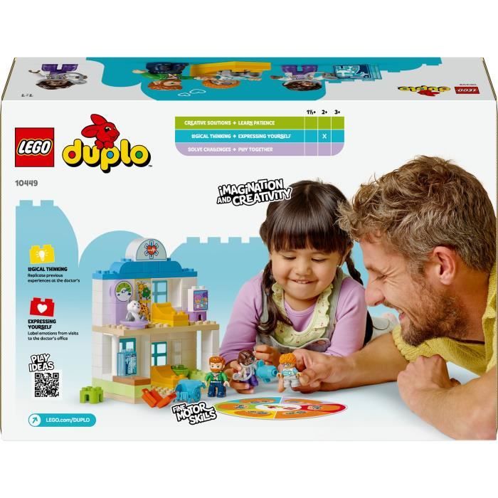 LEGO DUPLO My Town 10449 First Doctor Visit - Fine Motor Skills Toy for 2 Year Olds