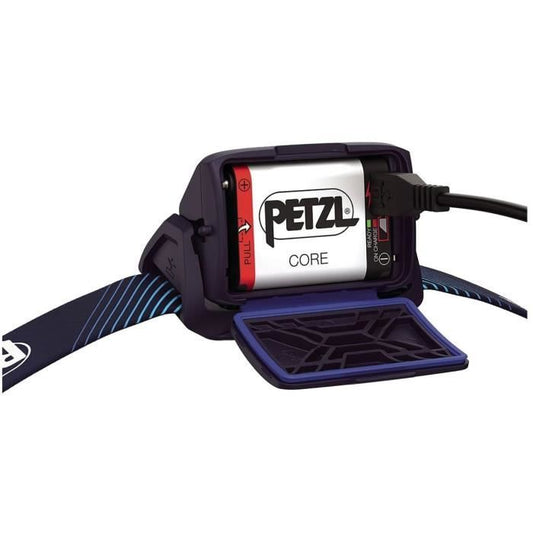 Headlamp - PETZL - ACTIK CORE - Fishing / Navigation - 600 lumens - Rechargeable battery included - Blue