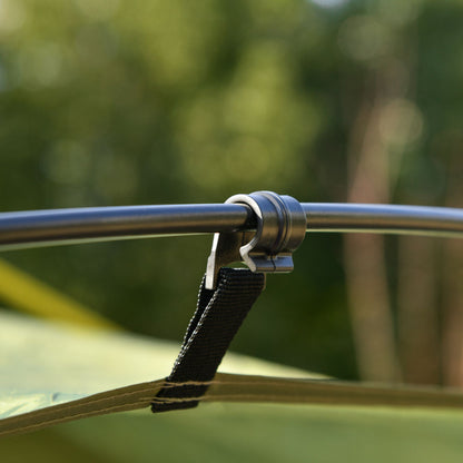 Outsunny Pop-up-Zelt Automatischer Aufbau Wetterfest Hydraulischer Druckmechanismus 240 cm x 240 cm x 199 cm Grün+Grau