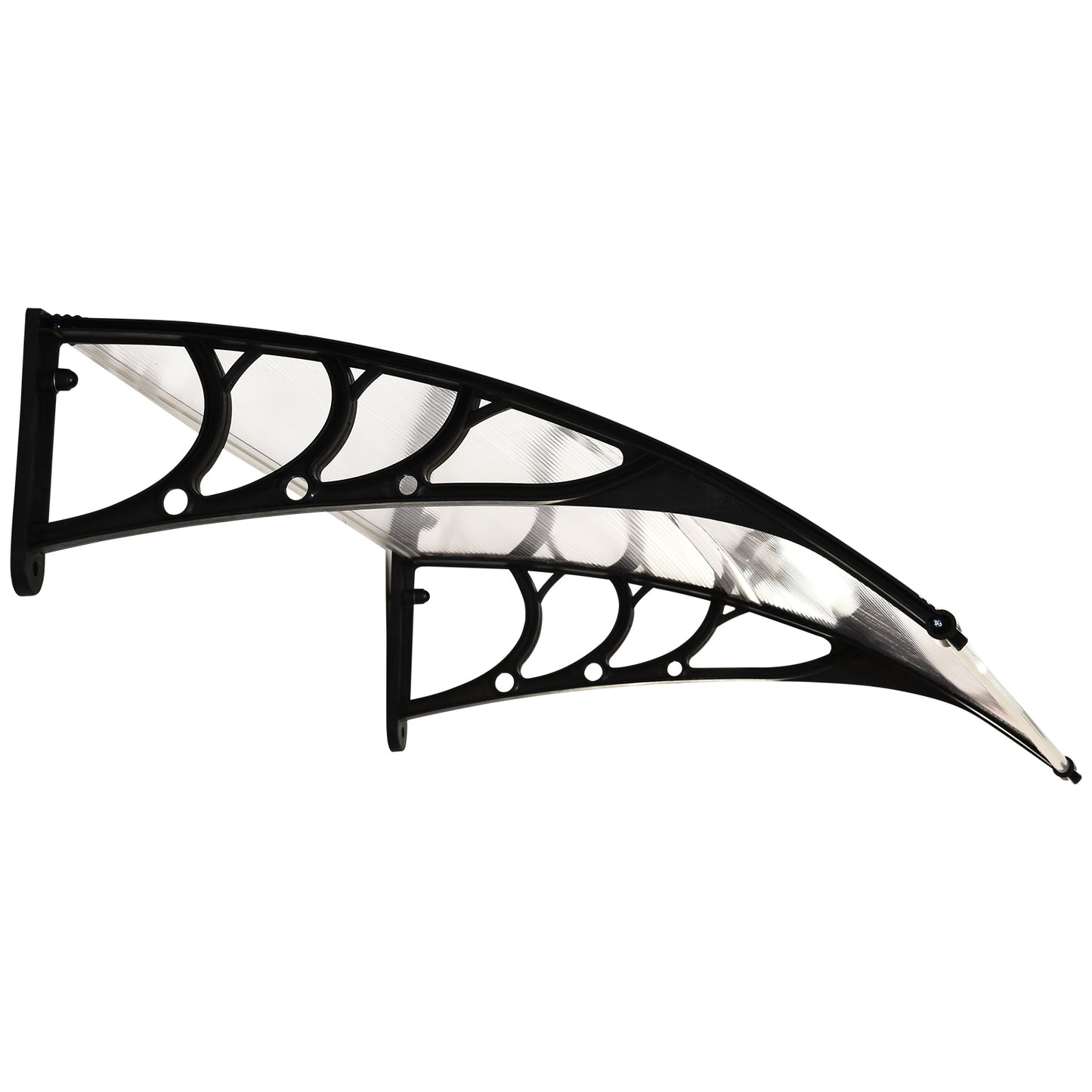 Outsunny Vordach Haustürvordach 75 x 100 cm Pultvordach Überdachung Polycarbonat Weiß