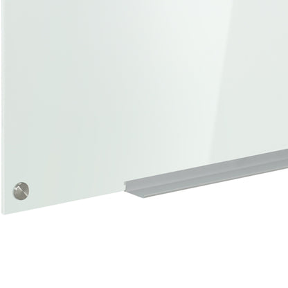 Vinsetto Glas Whiteboard, Memoboard, Whiteboard, 4 Stifte, 6 Magnete, 1 Schwamm,1 Ablage, Weiß