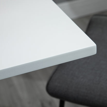 HOMCOM Höhenverstellbarer Bartisch, 360° drehbar, kratzfeste Füße, stabile Metallbasis, Weiß