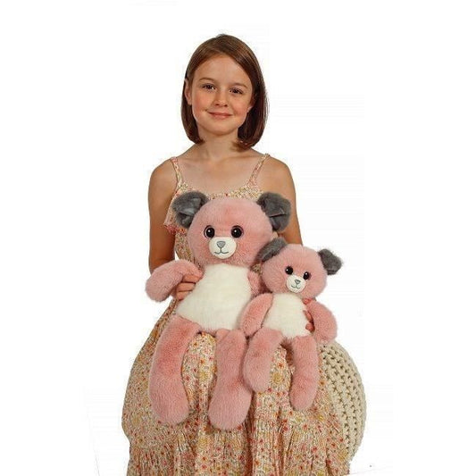 Leggies Dog Plush Toy - GIPSY TOYS - Pink and Grey, 48 cm