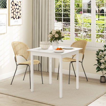 HOMCOM Küchentisch Esstisch Quadratischer Tisch, modernes Design, 75 cm x 75 cm x 76 cm, Weiß