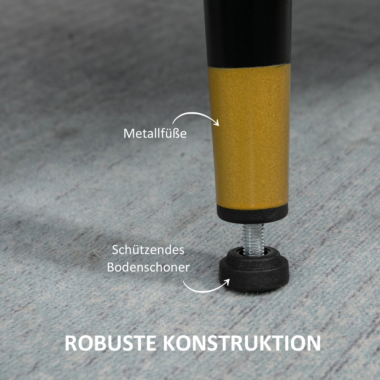 HOMCOM Akzentsessel mit Knopfheftung, Polstersessel, abnehmbare Polster, Schwarz + Gold + Blau