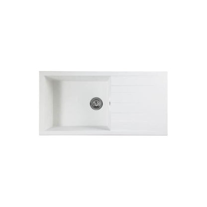 STRADOUR CUBE built-in sink, in SMC WHITE UNI - 17, 1 bowl, size 100 * 50 cm, manual waste