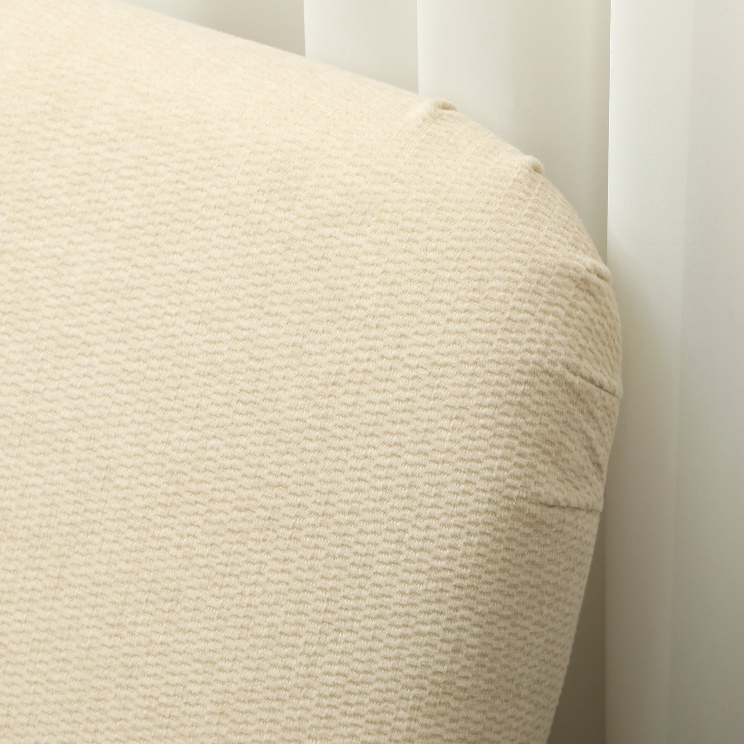 HOMCOM Zweisitzer-Sofa, kompakt, hautfreundlicher Bezug, bis 240 kg, 130x74x79 cm, Cremeweiß