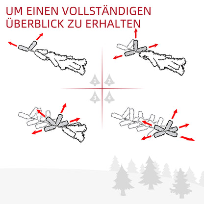 HOMCOM 1,8 m künstliche Weihnachtsgirlande Blumendekoration mit 160 Spitzen Grün