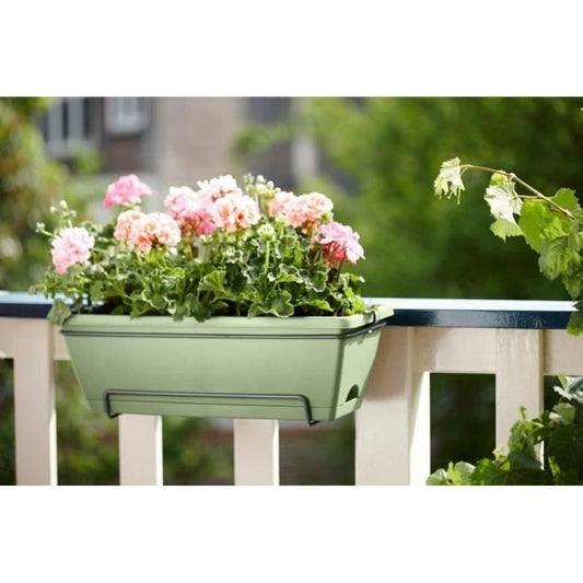 Elho Barcelona Balconier Allin1 50 - Green - L 50 x B 28 x H 19 cm - Outdoor balcony - 100% recycled