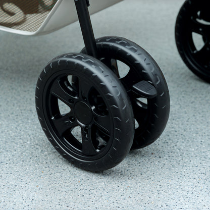 PawHut 3-in-1-Haustierkinderwagen, zusammenklappbarer Hundewagen mit 4 Rädern och abnehmbarer Trage für Hunde und Katzen, Grau