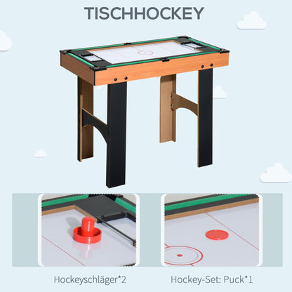 HOMCOM 2-in-1 Tischkicker, Multispieltisch 4 in 1, kompakt, inkl. Spielaccessoires, 92 x 78 x 80 cm