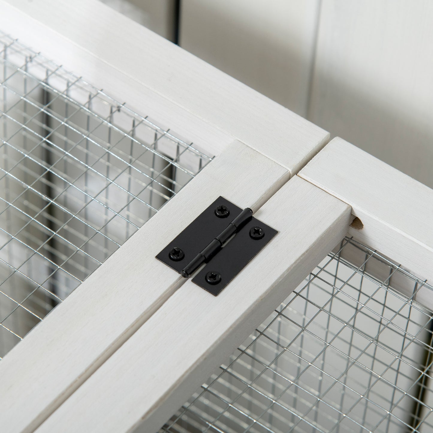 PawHut Kleintierstall für Zwergkaninchen, Meerschweinchen, mit Rädern, 108 x 58 x 73,5 cm, Gelb