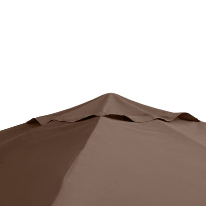 Outsunny Ersatzdach für Gartenpavillon, Polyester, 2,98 x 2,95 m, Kaffee