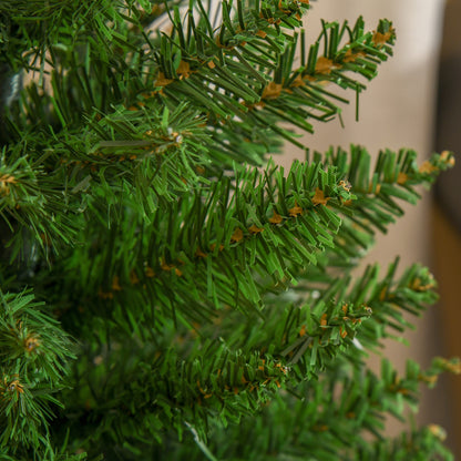 HOMCOM Mini Weihnachtsbaum mit künstlichem Schnee, 60 cm hoch, mit Zementständer, Mehrfarbig