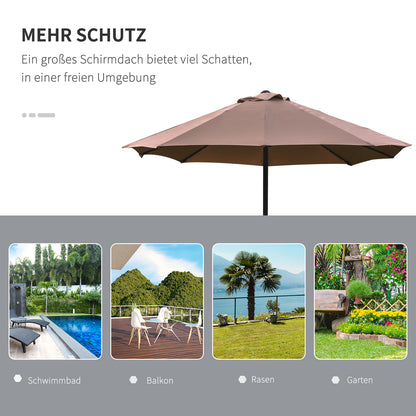 Outsunny Sonnenschirm Oval Khaki 440 x 260 cm