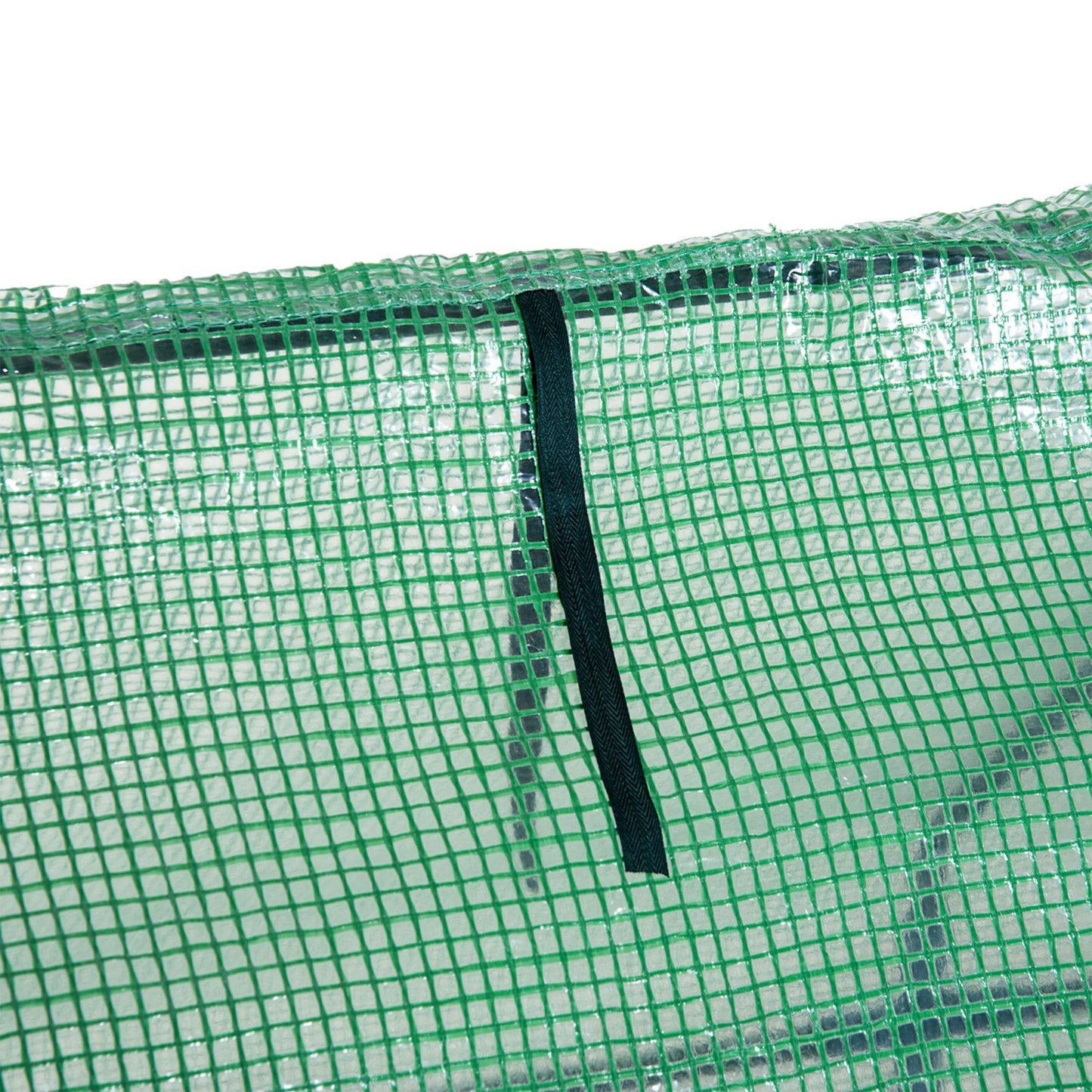 Outsunny Gewächshaus mit 3 Rollfenster, PE-Gitterfolie, Foliengewächshaus aus Stahl, Treibhaus für Balkon, Garten, Tomatenhaus 270x90x90cm, Tomatengewächshaus für Gemüse, Blumen, Pflanzen, Grün