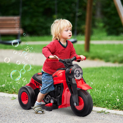 AIYAPLAY Kinder Elektro-Motorrad, 6V Kindermotorrad mit Musik, Blasen 2,5-3 km/h, für 2-5 Jahre Kinder
