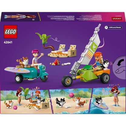 LEGO Friends 42641 Surfing Dogs and Scooter Adventures - Interactive Toy with Corgis