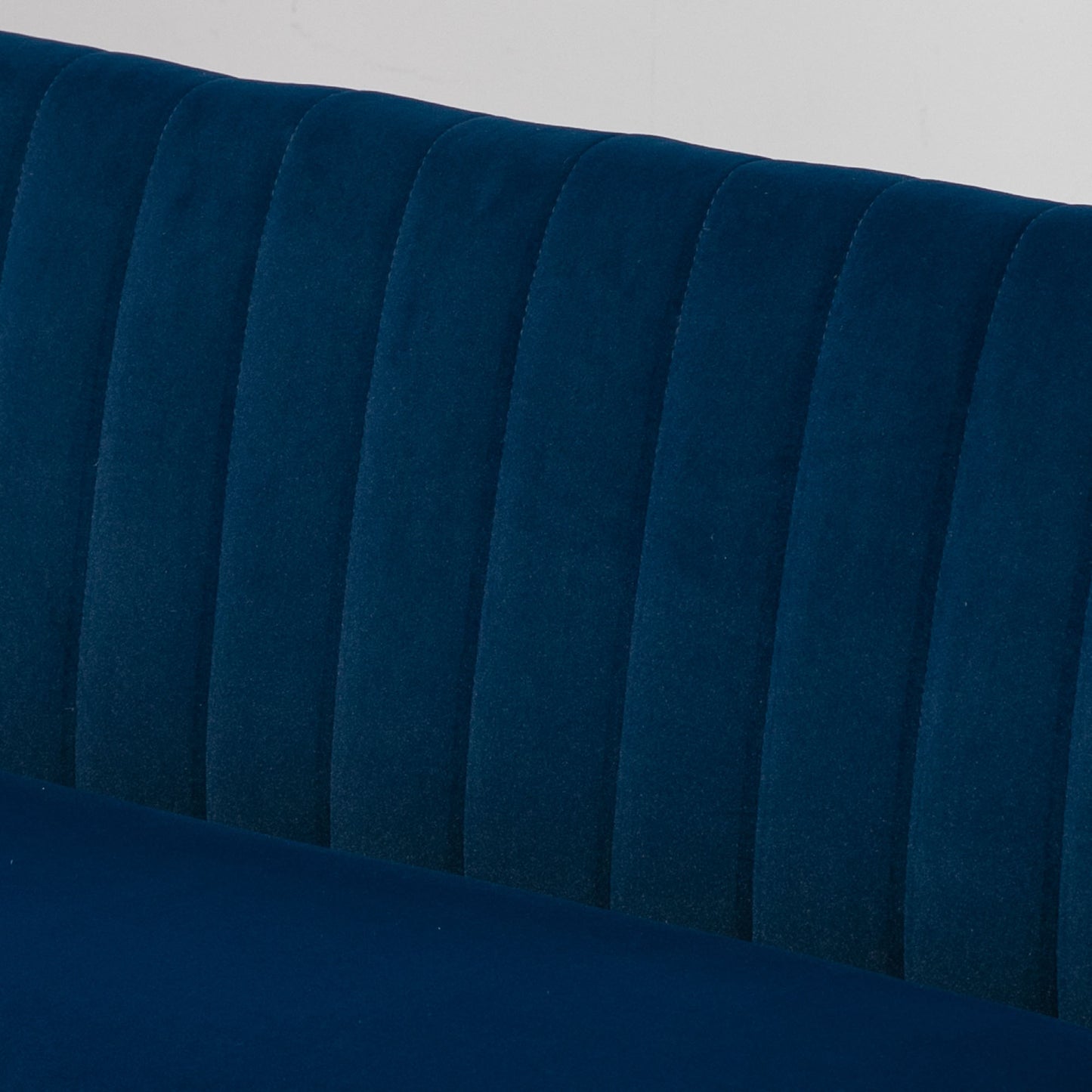 HOMCOM Sofa Retrodesign 2-Sitzer-Sofa, Holzbeine, 117 cm x 56,5 cm x 77 cm, Blau