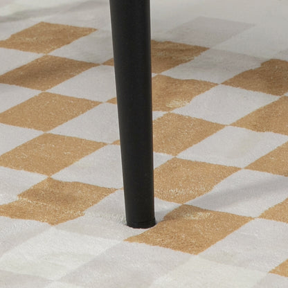 Aosom Hocker, Sitzhocker, Kaschmir-Optik, Fußhocker, Creme-Weiß