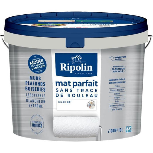 Perfect wall & ceiling paint - RIPOLIN - 441726 - White - Matt - 10 L