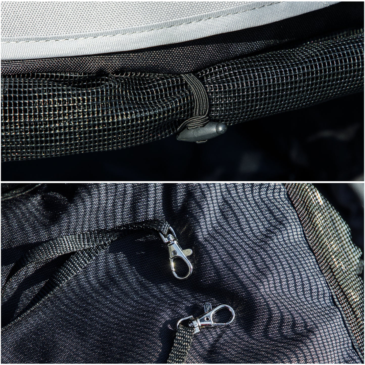 PawHut Haustierwagen, Sicherheitsleinen, Netzfenster, 76L x 44B x 103H cm, Dunkelblau