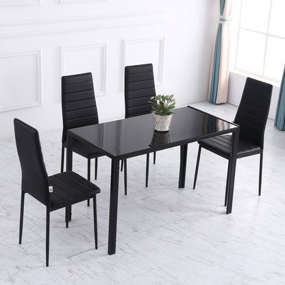 HOMCOM Esstisch Küchentisch großer Tisch, modernes Design, 120 cm x 60 cm x 75 cm, Schwarz