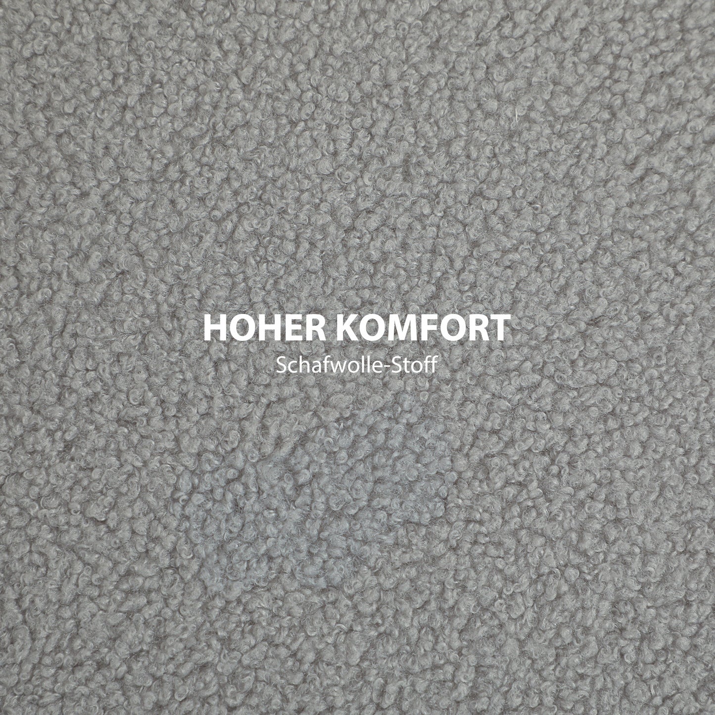 HOMCOM Hocker Polsterhocker, Teddyfleece, versteckter Stauraum, umkehrbarer Deckel, 56 cm x 56 cm x 42 cm, Grau