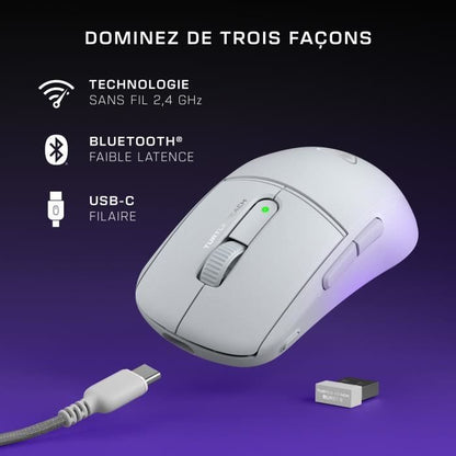 Wireless Gaming Mouse - TURTLE BEACH - Burst II Air - White