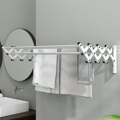 HOMCOM Handtuchhalter, Aluminium, verstellbar, für Innen- und Außenbereich, Silber