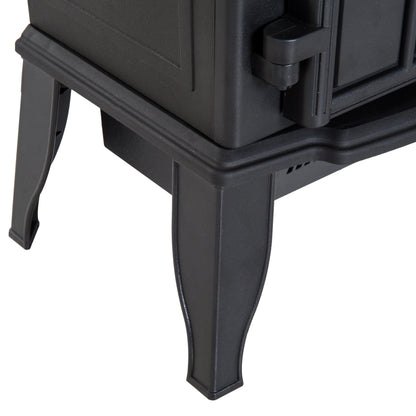 HOMCOM Elektrokamin, LED-Flammen, 1000/2000 W, regelbare Temperatur & Helligkeit, Metall, 39 x 23 x 56,5 cm