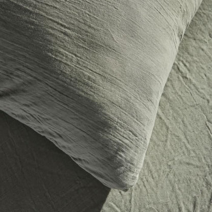 Bedding set - TODAY - 123327 - 1 person - 140x200 cm - Plain cotton gauze - Sage