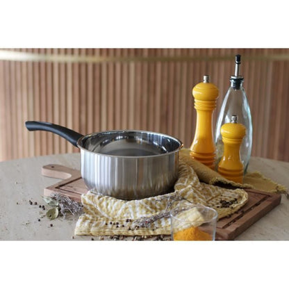 Casserole - MENASTYL - 6020242 - Stainless steel - 18 cm - Suitable for all heat sources including induction