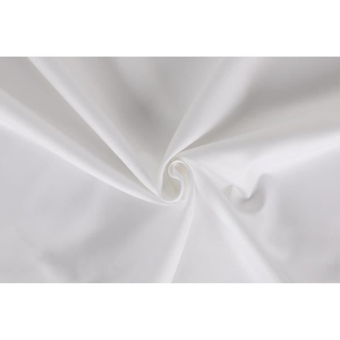 Bedding set - 1 duvet cover 220 x 240 cm + 2 pillowcases 60 x 60 cm - 100% cotton satin - White