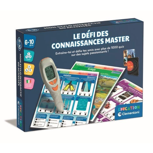 CLEMENTONI - The challenge of master knowledge - More than 1000 quizzes - Alone or in pairs - Talking electronic pen - From 7 years old