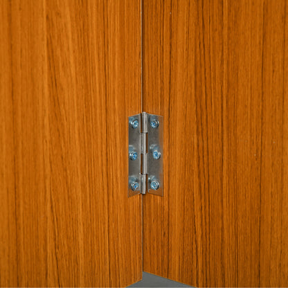 HOMCOM Ausklappbarer Esstisch Ausziehbarer Esstisch, mobil, modernes Design, 120 cm x 80 cm x 73 cm, Teak + Weiß