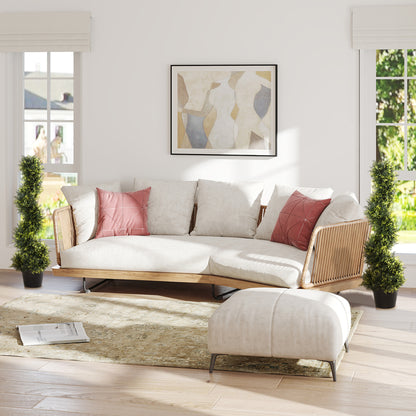 Outsunny Künstliche Spiralpflanze, Spiral-Zedernbaum mit Topf, 90 cm, künstliche Zeder für Außen- und Innendekoration, Grün