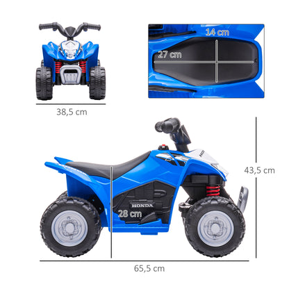 AIYAPLAY Elektro-Kinderquad, LED-Licht, Hupe, breite Reifen, bequemer Sitz, rutschfeste Griffe, Blau