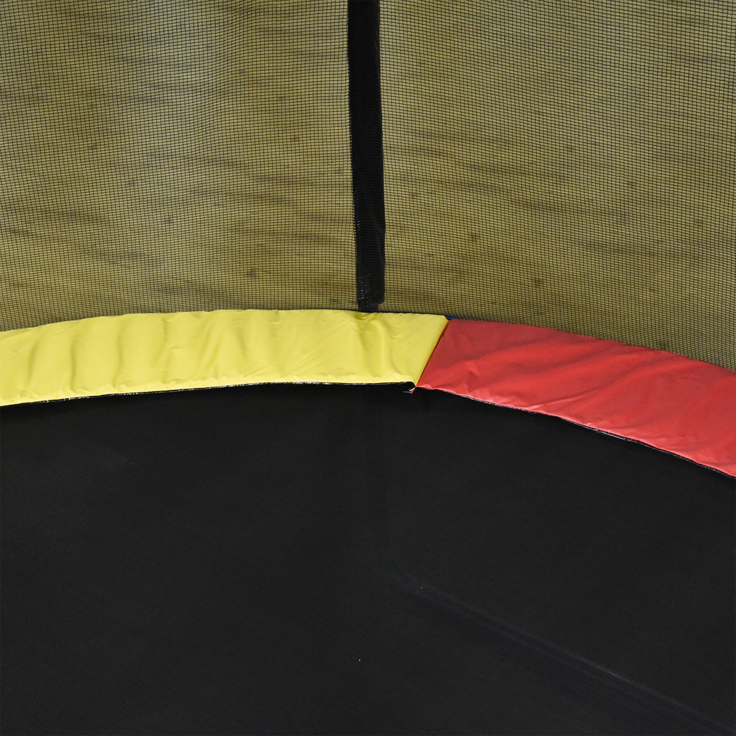 HOMCOM Trampolin Randabdeckung Sicherheitsnetz Wetterplane Leiter Randabdeckung: Ø 244cm Bunt