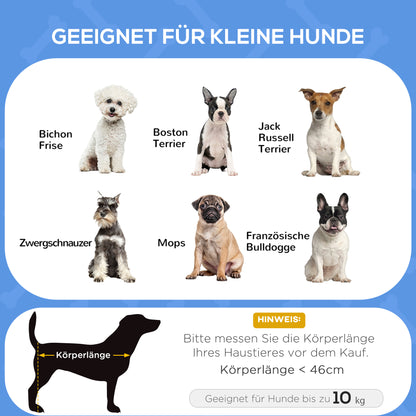 PawHut Hundebett, klappbar, robust &amp; komfortabel, bis 10kg, 71x58x20cm, Grau