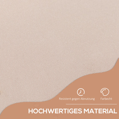 Outsunny Klemmmarkise mit Handkurbel höhenverstellbar Gelenkarmmarkise schmutzabweisend, witterungsbeständig Balkonmarkise 150cm breit Terrassenmarkise für Terrasse Balkon Veranda Cremeweiß