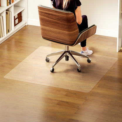 HOMCOM Bodenschutzmatte, rutschfest, 1,5mm dick, 120x120cm, Transparent