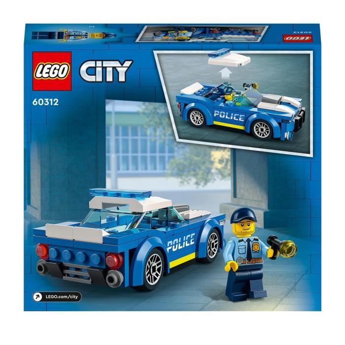 LEGO 60312 City Police Car, Toy for Children Ages 5 and Up with Officer Minifigure, Gift Idea, Adventures Series