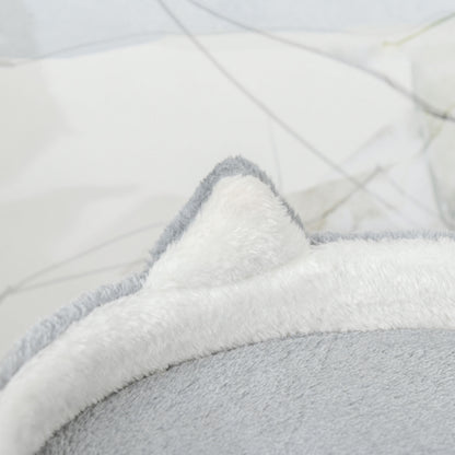 PawHut Kratzbaum mit Katzenhöhle Leiter Katzenbaum Höhe 100 cm Kletterbaum für Katzen Spanplatte Jute Grau 60 x 40 x 100 cm